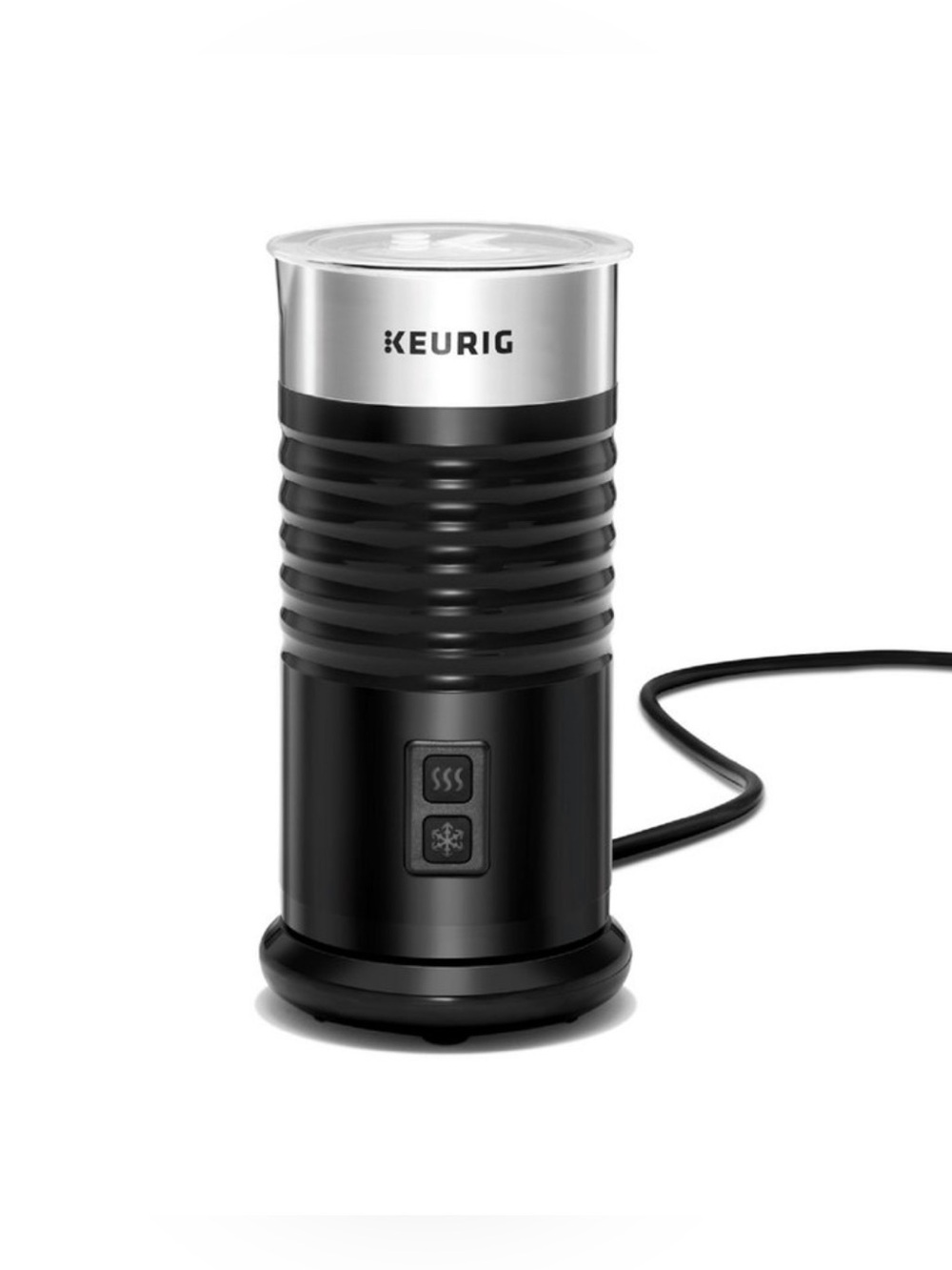 Keurig Black and Silver Electric Milk Frother